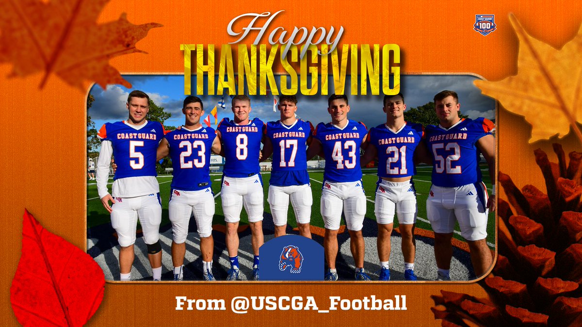 Happy Thanksgiving from the @USCGA_Football Brotherhood! Special thanks to our 1/c Brothers who will graduate and commission in May of 2024.