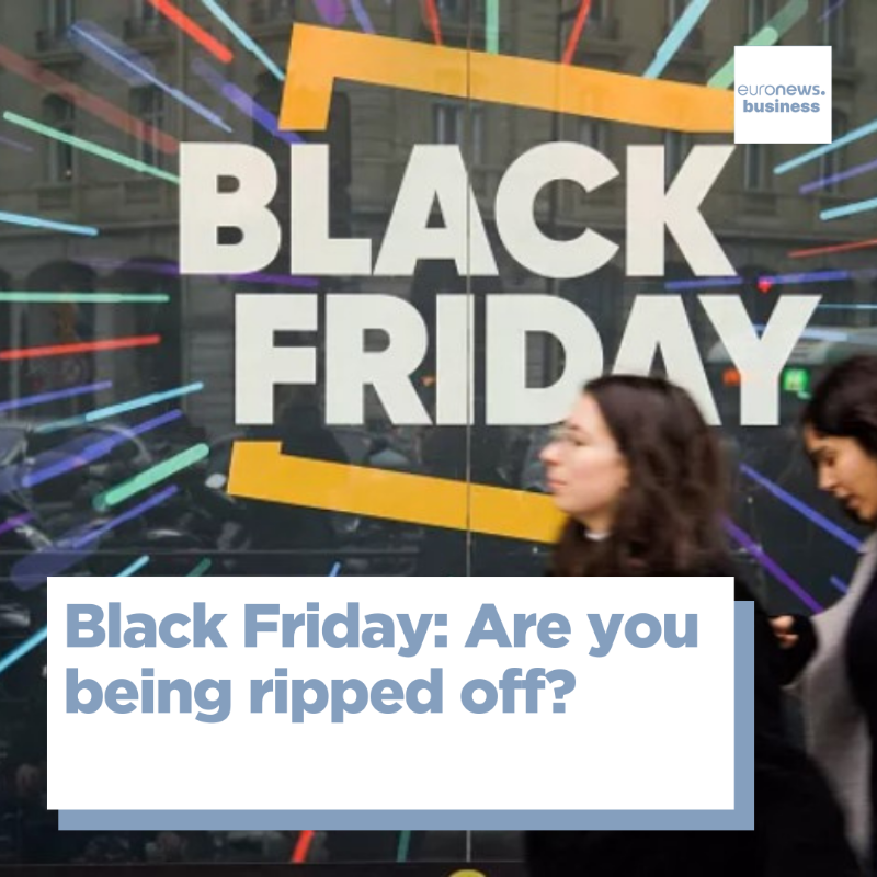 euronews's tweet photo. 🛍️There will be less good deals and more scams than you think. How can you avoid falling into the #BlackFriday traps? 

Euronews Business takes a look👇