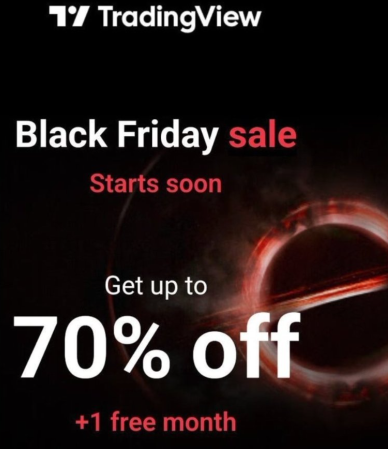 Giveaway! As a part of their black Friday sale
<a href="/in_tradingview/">TradingView India 🇮🇳</a>
is letting me give away 1 yearly Premium subscription.   1 Premium  (12 months validity).  Retweet, like and follow me.  
Winners will be declared on 25th Nov. 
Do not miss the chance only 2 days left.