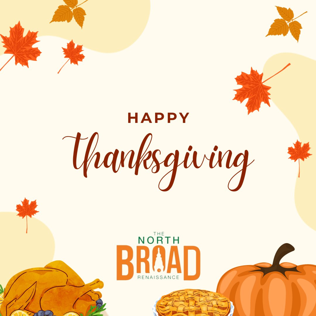 Happy #Thanksgiving, North Broad 🦃💝 

Did you get a chance to donate to NBR? There's still time before our Thank-A-Thon to be among our supporters and help us reach our $100,000 fundraising goal. Donate Today! ow.ly/ajYL50Qaa7q

#ThinkBroad #GivingTuesday