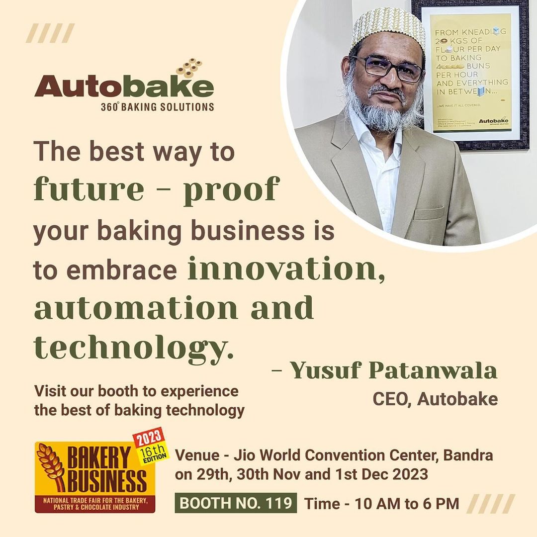 AutobakePro's tweet photo. 🌟 Explore Baking Excellence! Meet the EXPERTS at our exhibition for game-changing technologies that will transform your baking business. Join us for three days of innovation and inspiration! 🍞✨ #BakingExpo #TechInnovation #Meet #BakingExperts #JioWorldCentre #Exhibition https://t.co/Lk37OafblV
