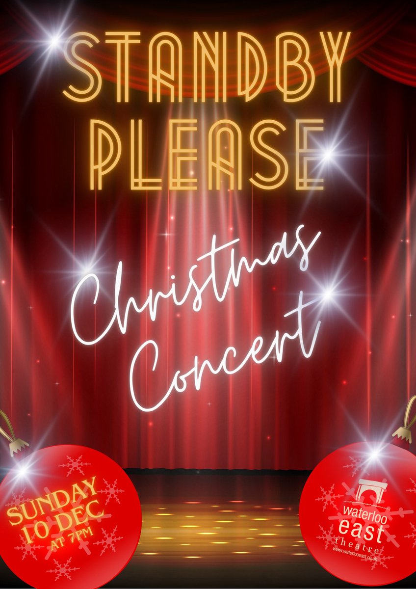 🎄 Christmas Announcement 🎄

Very excited to announce that we’ll be working with <a href="/WaterlooEast/">WaterlooEast Theatre 💙 🏴󠁧󠁢󠁷󠁬󠁳󠁿</a> to put on a wonderfully festive concert on 10th Dec!

Get the date in your diary to come and see some fantastic performances and get in the Christmas mood!

#london #theatre #christmas