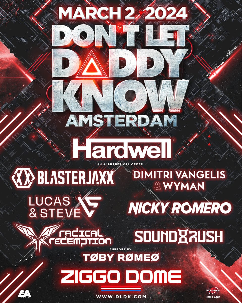 EA_EVENTS's tweet photo. Prepare for a journey without limits. This is our INTERSTELLAR line-up for the TEN-YEAR ANNIVERSARY EDITION of #DLDKAMSTERDAM πΊ See you on March 2nd! #DLDK #EAEVENTS https://t.co/QubL1aqMrV