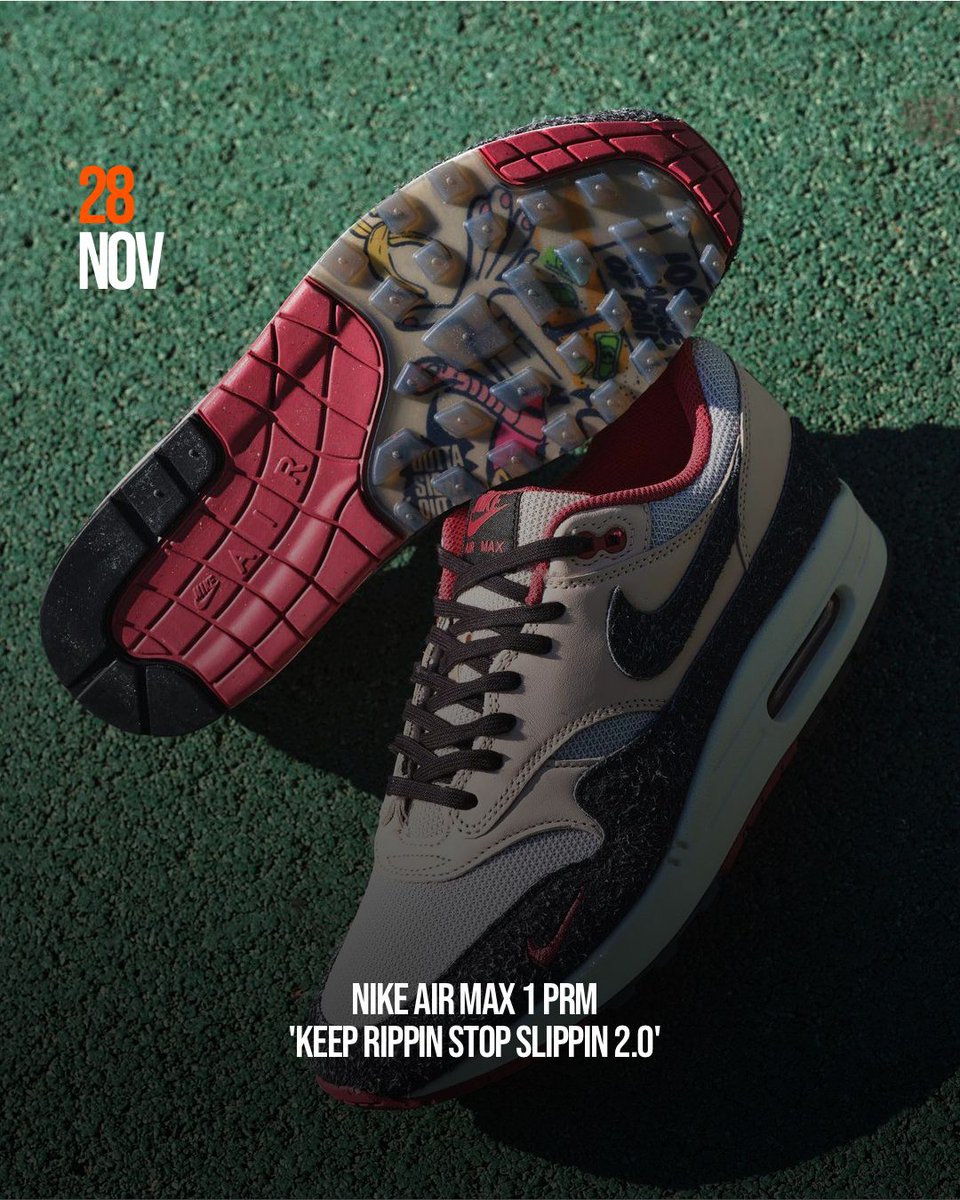 thedropdate's tweet image. The year of 2.0's continues with the Nike Air Max 1 PRM 'KEEP RIPPIN STOP SLIPPIN 2.0' dropping next week. Images from @atmos_japan put them in their best light yet. 

Details - dropd.at/e73K1Q

#nike #am1 #airmax #krss #thedropdate