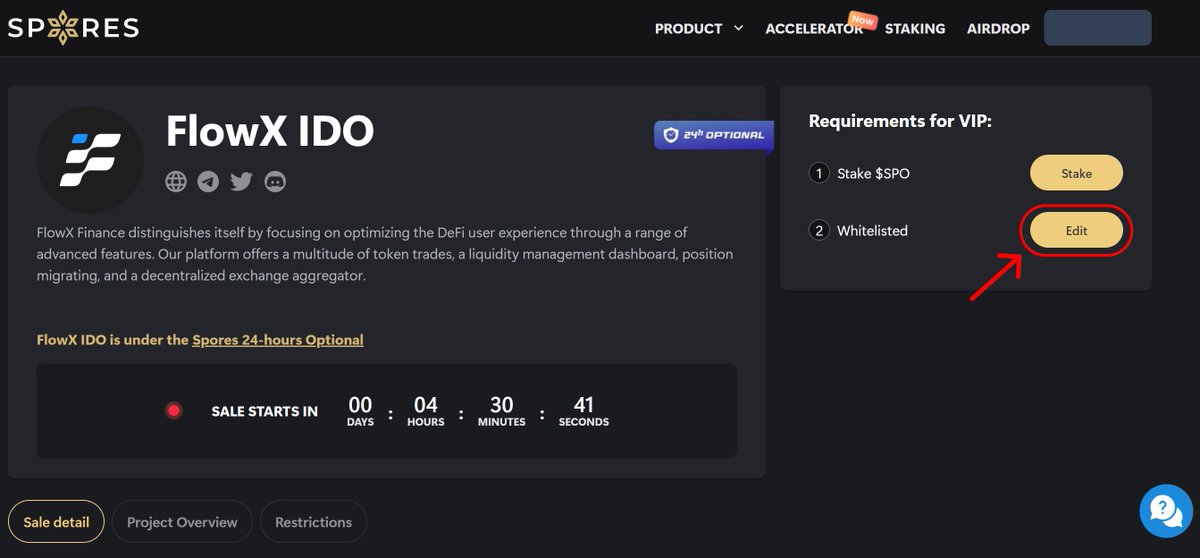 ❔How to edit FlowX IDO Registration Information on Spores Launchpad❔ Dear beloved community, For cases where there are errors in the registration information provided, please follow these instructions: 1️⃣ Connect your registered wallet at: launchpad.spores.app/ido/flowx-ido 2️⃣ Click…