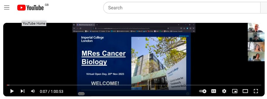 jimiflanUK's tweet photo. A few days ago we hosted a Virtual Open Day for prospective students for the #MResCB course.

with contributions from @scientwist and former student @sara_sousi_ and many interesting questions.

Lots of top tips for a successful application in here 

Full link in comments 👇 https://t.co/xMW9tgIGrL