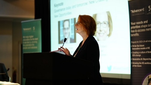 AdvanceHE's tweet photo. Julia Gillard, Chair, Wellcome, and former prime minister of Australia, delivers the first keynote at our Governance Conference 2023: Navigating policy, politics and people #GovConf23 https://t.co/0OsiW95r60