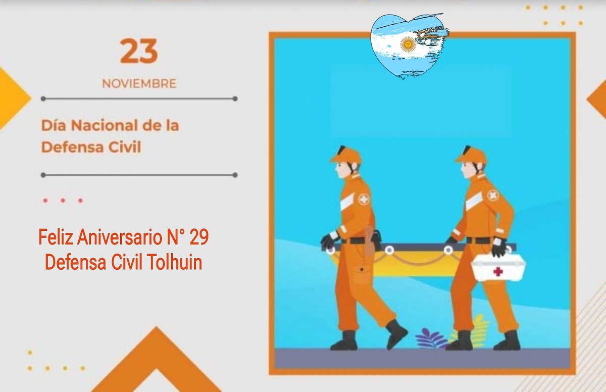concejalnorbert's tweet photo. 🇦🇷🧡Hoy es el Día de la Defensa Civil Argentina, el organismo que nos protege en toda situación de emergencia por conflictos de tipo internacional, internos y desastres imprevisibles provocados por la naturaleza o por los seres humanos. https://t.co/YUfHWvJ7ux