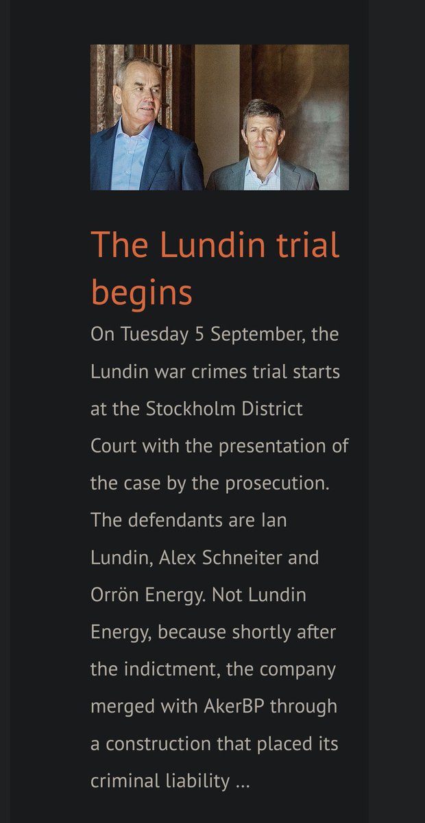 Magnus Elving, fd åklagare redogör sakligt för hur han bit för bit upptäckte bevis för anklagelserna mot Lundin Oil. Inte förvånande så kom en anmälning mot honom.  "Det var jobbigt, de ville få bort mig såklart". Men anmälan prövades o fann inga fel.<a href="/MRdagarna/">MR-dagarna</a> <a href="/petter_global/">Petter Bolme</a>