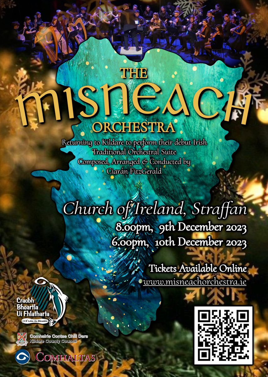 Extra #ChristmasConcert added Sun Dec10th #Straffan by The Misneach Orchestra having sold out concert number 1!! Snap up the tickets to this wonderful, musical start Christmas before they’re gone … and when they’re gone…….Tickets available misneachorchestra.ie @CCELeixlip