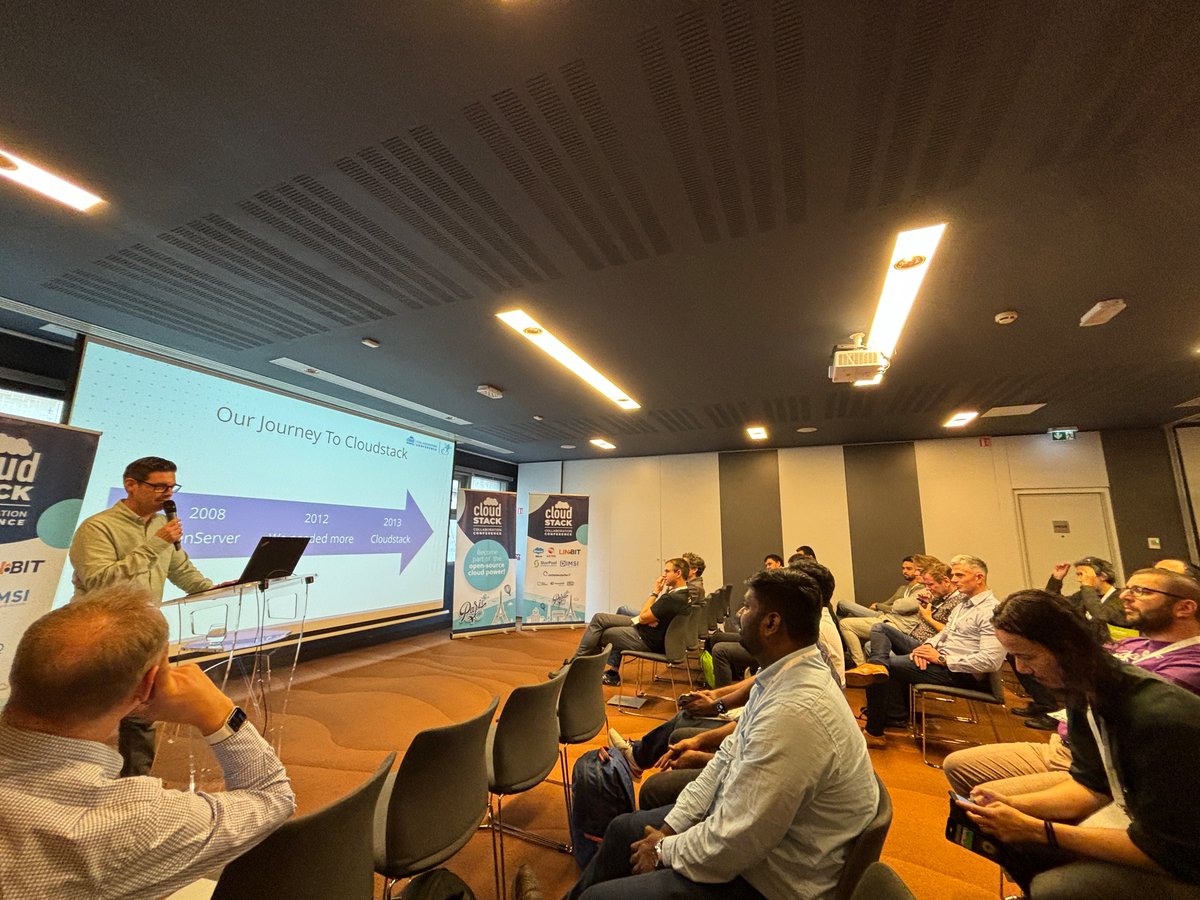 RohitYadavCloud's tweet image. Managing Director at 
@proIO,  @SwenBrueseke talks about their journey of adopting #CloudStack #CSCollab2023