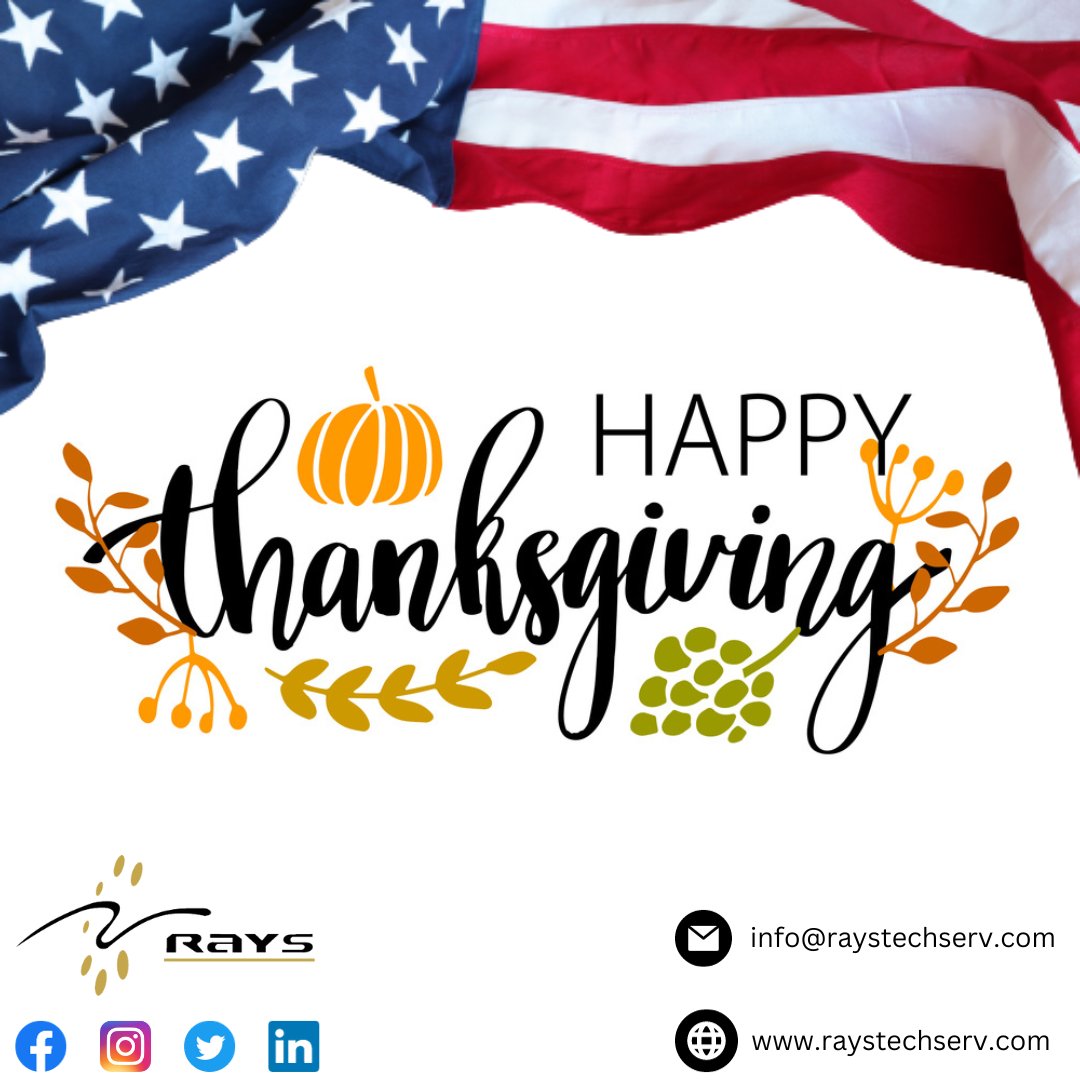 Grateful for innovation, thankful for progress. Happy Thanksgiving from Rays TechServ – where technology meets gratitude!

#RaysTechServ #InnovationGratitude #ThanksgivingTech #TechHarvest #GratefulInnovation #GratitudeSeason