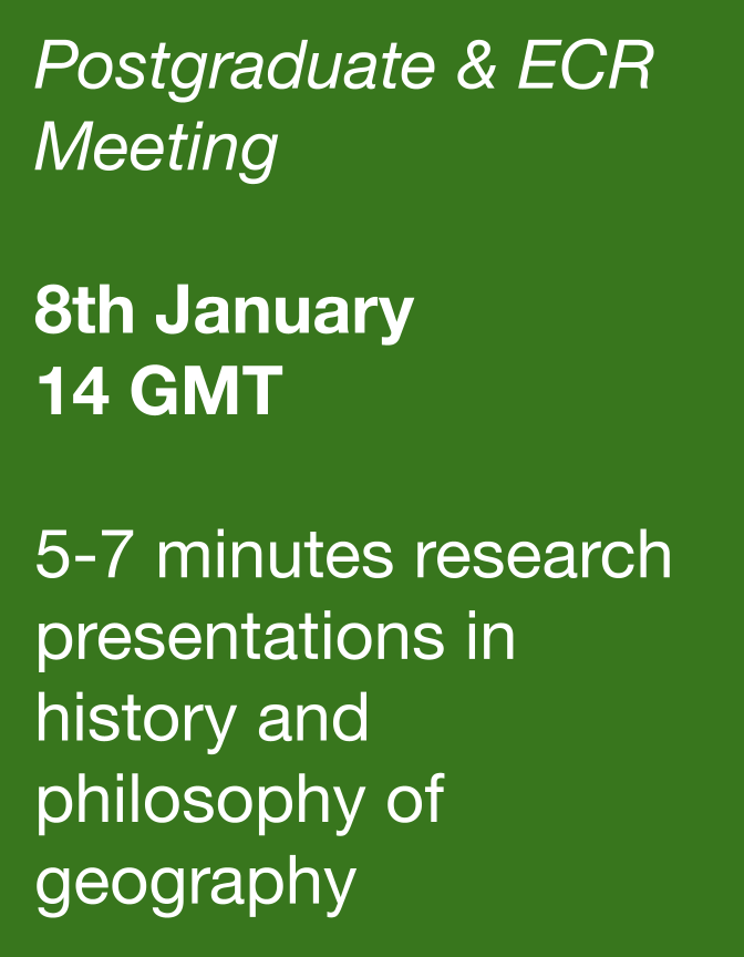 The HPGRG invites postgraduate and early career researchers to an informal meeting on 8th January, at 14 GMT. -> bit.ly/3sENHAL It'll be a great chance to present your work in a relaxed and supportive environment - so do join us! Please register by 15th December 🕐🕐