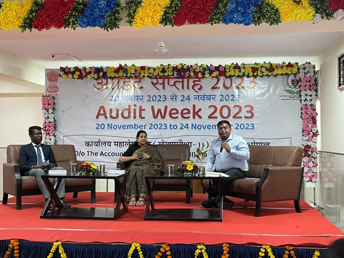 urbansbm's tweet photo. As a part of the #AuditWeek celebrations from 20-24 November 2023 a seminar on 'Our Role and Responsibility in Swachh Bharat Mission' hosted by Ms. Priya Parekh was organised at arera where Shri Shivam Verma, Mission Director SBM(U) Madhya Pradesh addresssed the attendees. https://t.co/NK6jkRbIoj