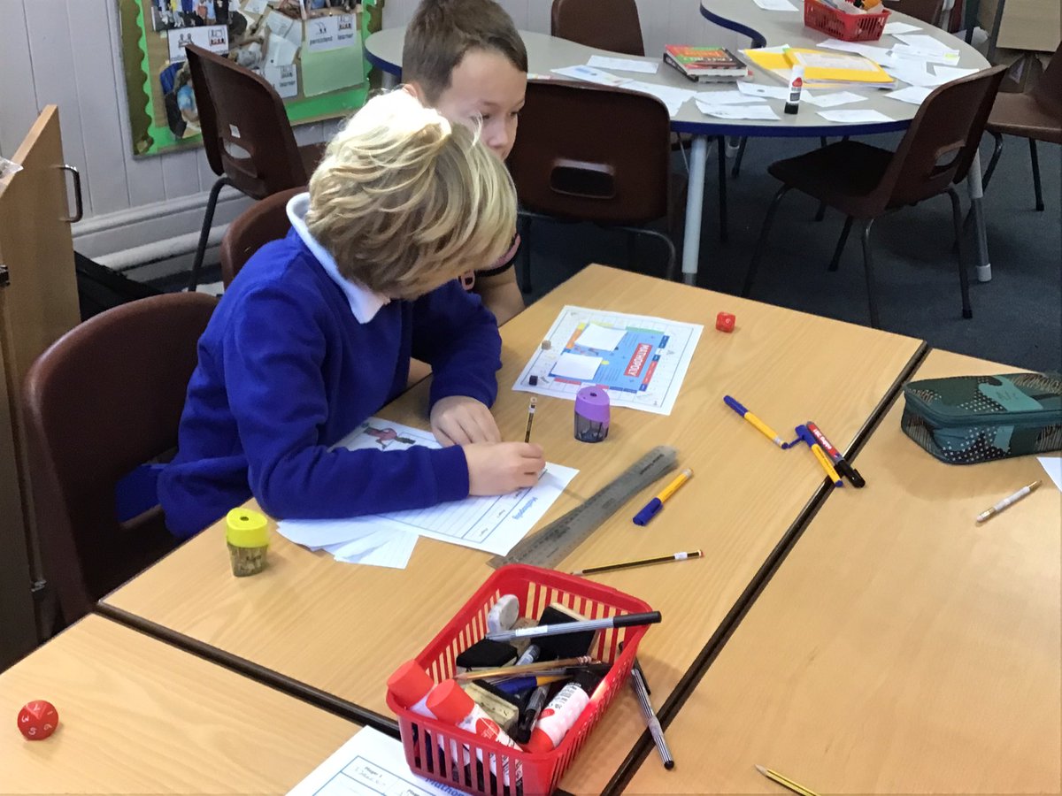 ClaphamTerrace1's tweet photo. We are putting our addition and subtraction skills to the test! Year 4 are playing a maths game to collaborate and answer some tricky questions. #mathopoly #activemaths #mathsisfun https://t.co/0UPOair78o