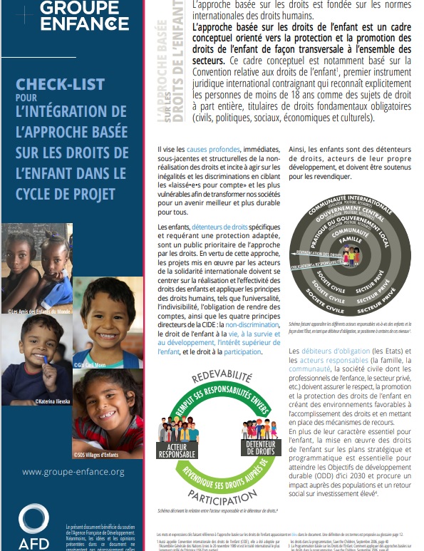 GroupeEnfance's tweet image. #ObjectifEnfance #JournéeEnfantsAN | Alors, comment assurer la réalisation des #droitsdelenfant ?

👉 Notre check-list, fruit du travail des membres du @GroupeEnfance, est destinée à accompagner les acteurs de la solidarité internationale dans la réalisation de leur projet.
