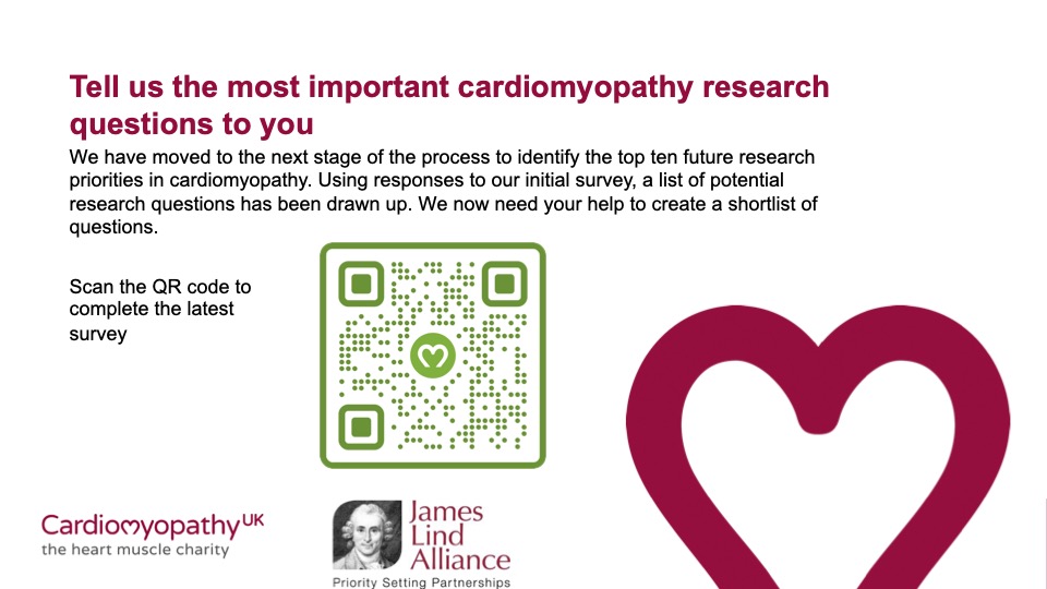 📢Are you a patient, family member, carer impacted by or healthcare professional who works in the #cardiomyopathy field? Pls help prioritise cardiomyopathy #research by Dec 3 Pls RT @bancccouncil @ruthendacott @CNRGCAM @julessanders2 @RosalynnAustin Pls use links below 👇👇👇
