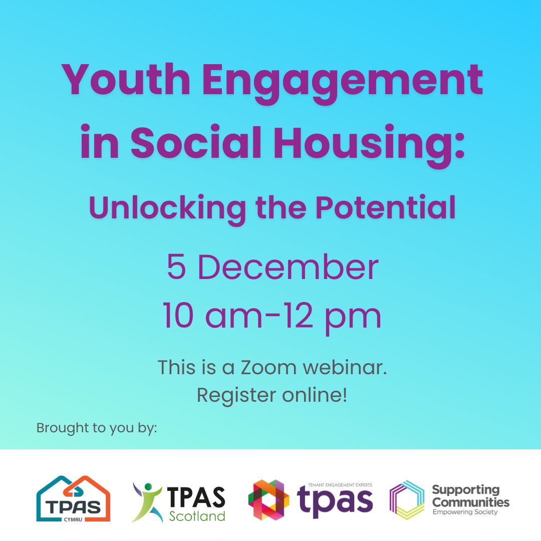 SuppCommunities's tweet photo. Join us on 5 December for a four-nation webinar looking at best practices in #youthengagement.
We’ll hear from projects around the UK working to engage young people and include them in making decisions that affect them. #NextLevelTP
More info: https://t.co/VFMGRYK4St https://t.co/WmRhy3C7hW