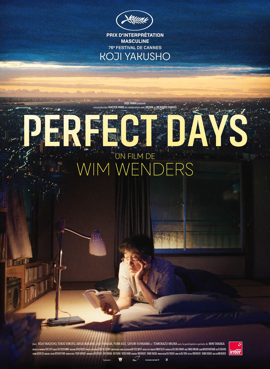 Ce vendredi, j’aurai le plaisir de vous présenter au cinéma Rutebeuf à #Clichy l’avant-première du nouveau Wim Wenders «Perfect Days», prix d’interprétation #Cannes2023. Discussion-débat après le film. 
Et la place est seulement à 4€
<a href="/villeclichy/">Ville de Clichy-la-Garenne</a> <a href="/hautetcourt/">Haut et Court</a>