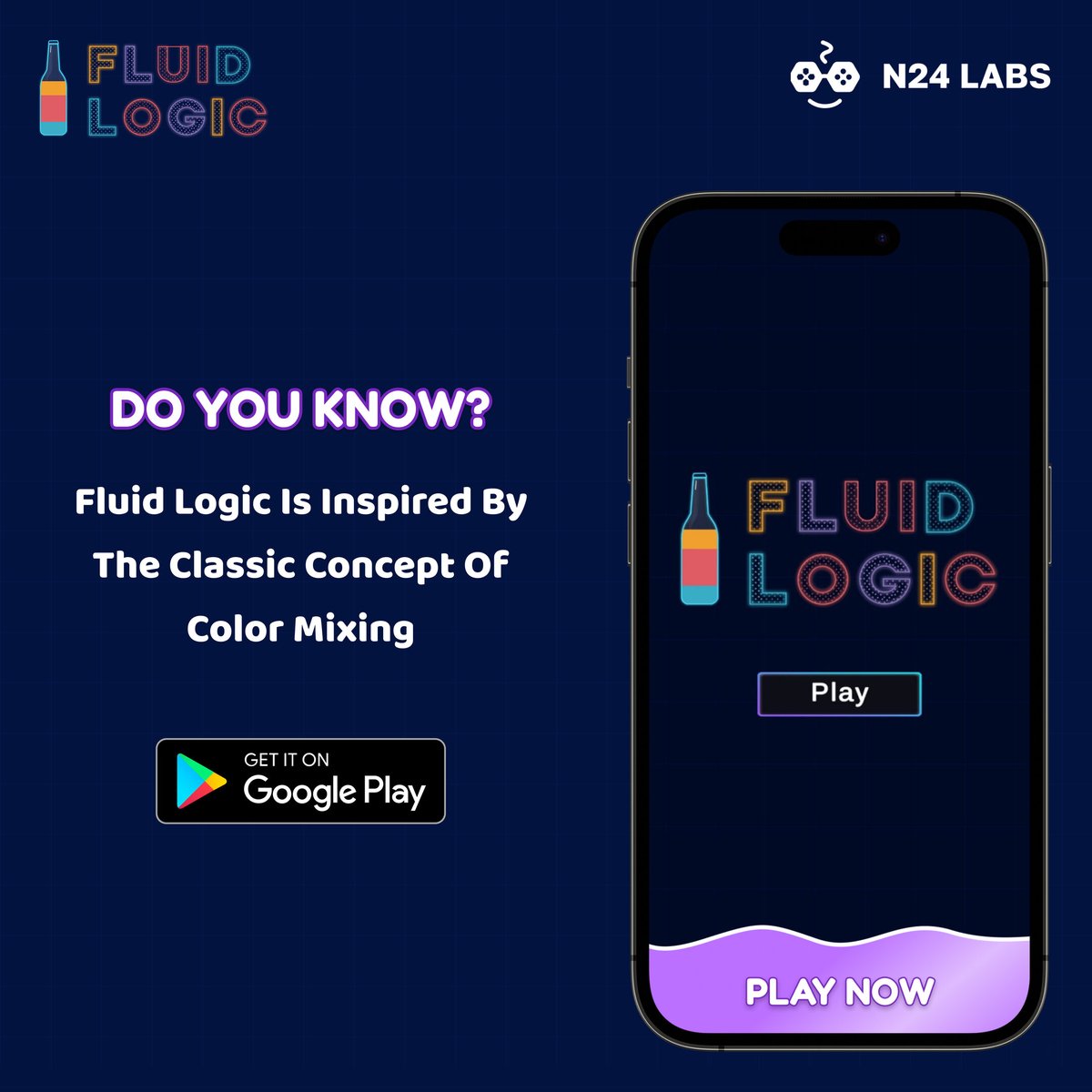 join_n24labs's tweet image. 🌈 Fluid Logic draws inspiration from the timeless concept of color mixing. Immerse yourself in a vibrant world of possibilities🚀
#FluidLogic #ColorfulJourney #DownloadNow #hypercasualgames #mobilegames 
Play Now: play.google.com/store/apps/det…

play.google.com/store/apps/det…