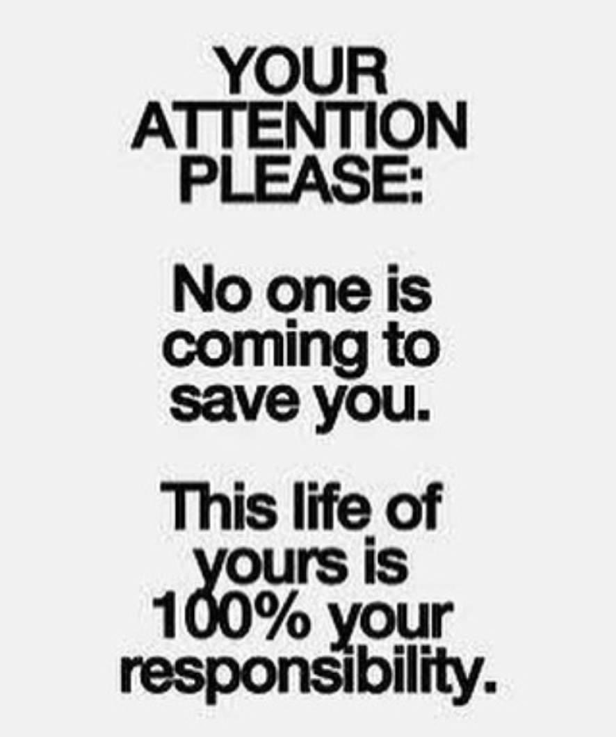 You've got to save yourself. Nobody is going to give you anything. You've got to go out and fight for it. Nobody knows what you want except you, and nobody will be as sorry as you if you don't get it. So don't give up on your dreams. #integratedlife #dreams #life