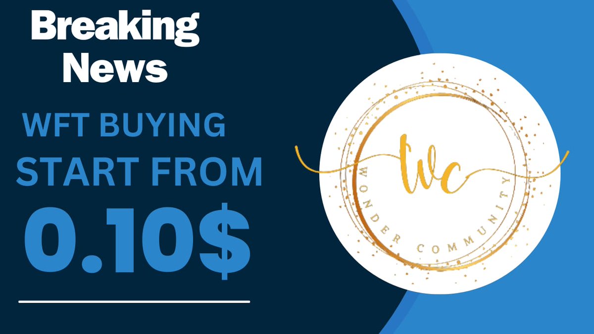 CommunityW59034's tweet photo. Breaking news private sale open of wft token. https://t.co/gX3A84rA3t