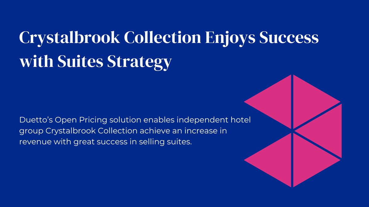 DuettoCloud's tweet photo. 💡Learn how Duetto's Open Pricing methodology helps the sustainability-led, independent hotel group, Crystalbrook Collection, to boost its revenue today: https://t.co/shwyoGJrwE
#OpenPricing #HotelTech #HospitalitySolutions #RevenueOptimization https://t.co/5ujvUUikqu
