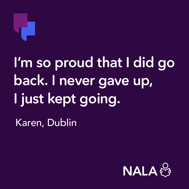 Returning to education can have a positive impact on your life 📚 We can help with reading, writing, maths or computers. You can: ✅ Learn with NALA in your own home ✅ Learn in your local Education and Training Board Freephone 1 800 20 20 65 or visit nala.ie/free-courses