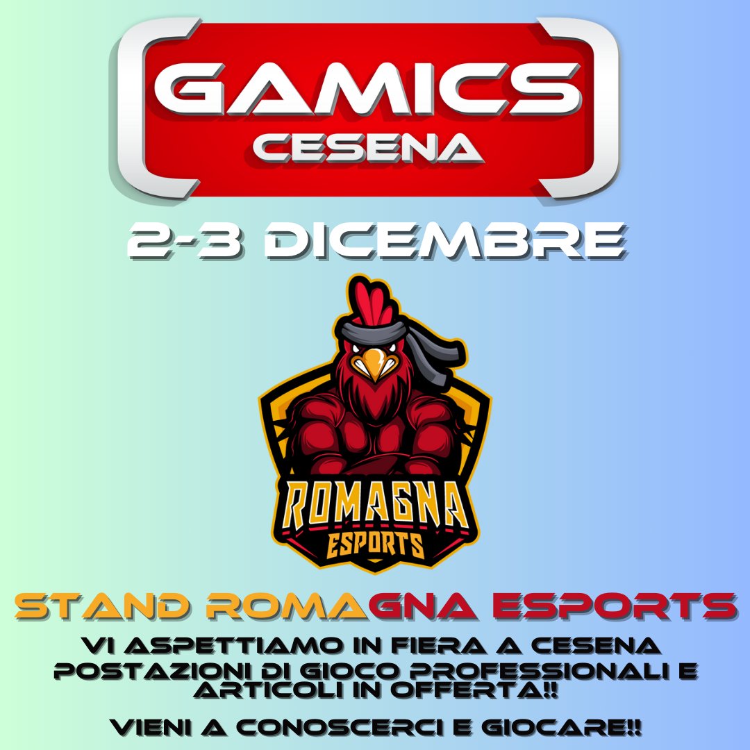 Ebbene sì il 2-3 Dicembre ci trovate al ✨ GAMICS CESENA✨ La nuova fiera del fumetto e della cultura pop di Cesena @gamics_cesena 

.
#cesena #fiera #gaming #nerd #fumetto #cosplay #ps5 #pcgaming #gamer #rimini #ravenna #forlì #romagna #romagnoli #fortnite #valorant #cod