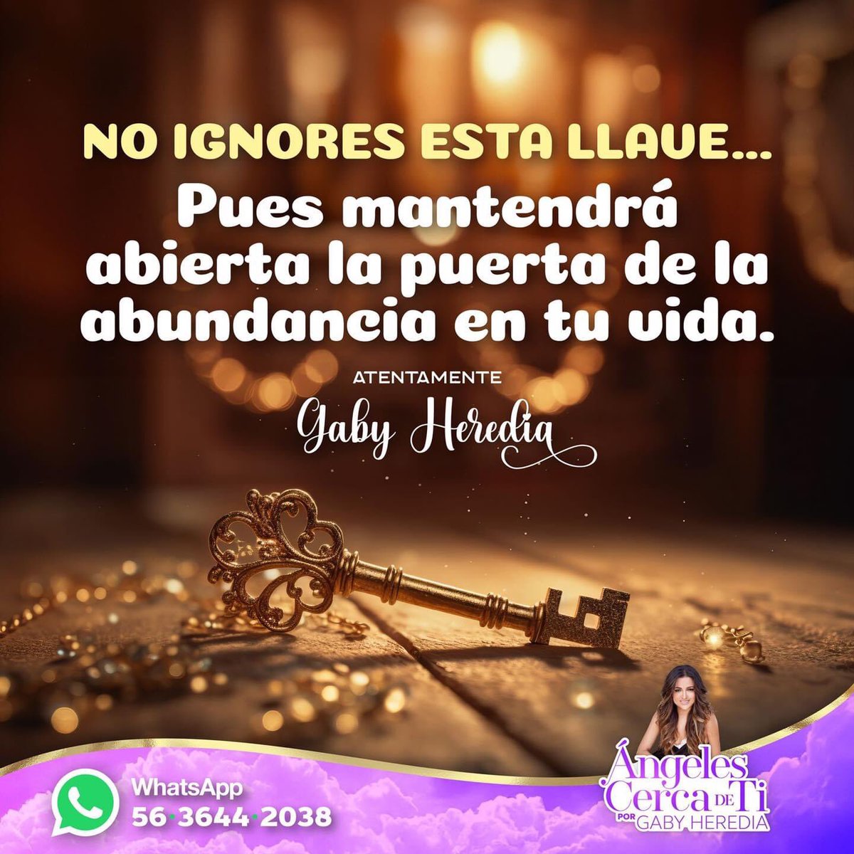 Angelcercadeti's tweet photo. 🗝

Comparte esta imagen con tus seres queridos y abran las puertas de la abundancia en su hogar. 

Con cariño 
Gaby Heredia 
Ángeles cerca de ti https://t.co/ixbUEuzHnO