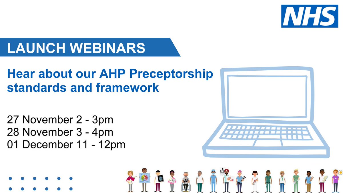 Join our National AHP Preceptorship and Foundation Support Programme to launch the publication of our AHP Preceptorship Standards and Framework 

Register for a session: orlo.uk/eOcRj #AHPPreceptorship