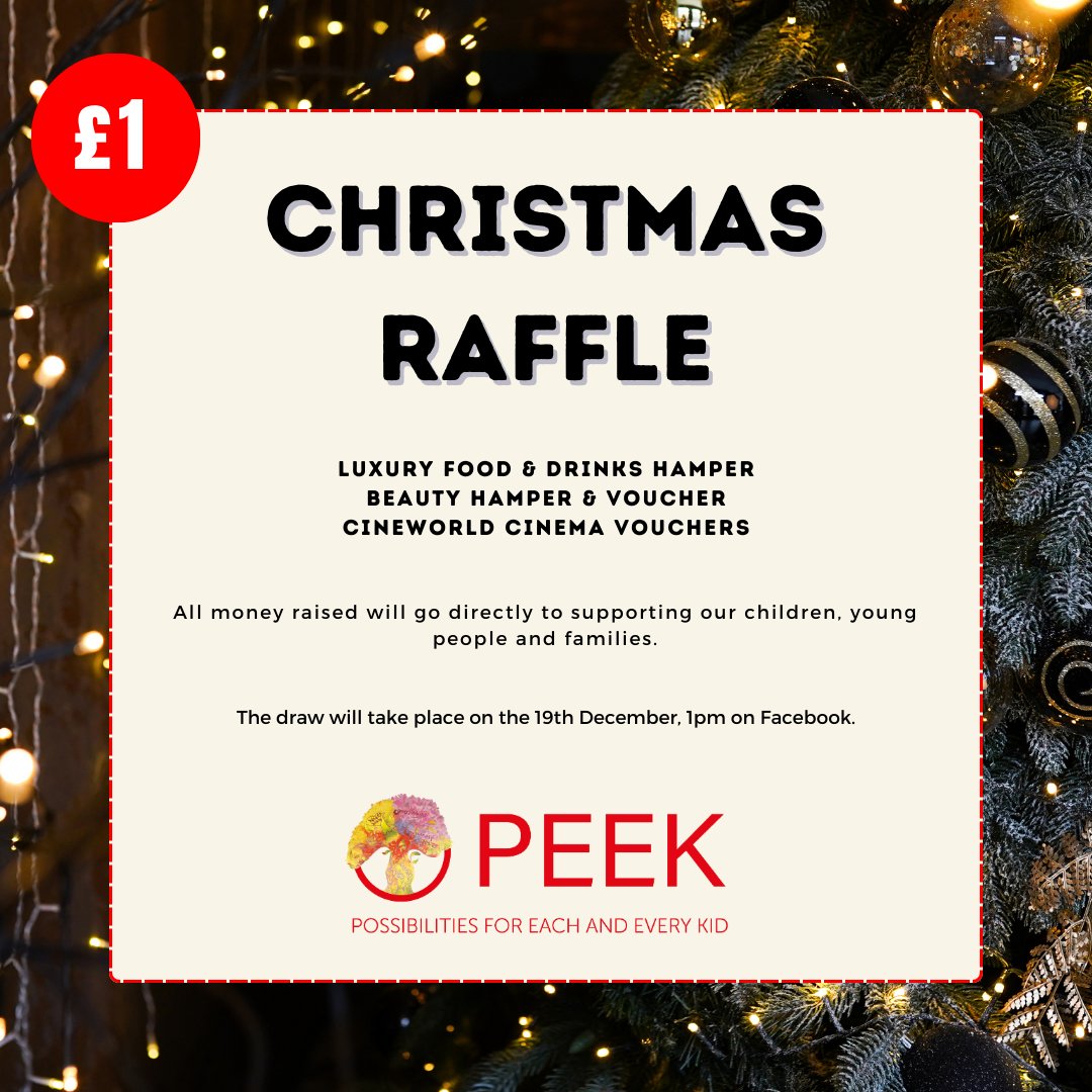 Our Christmas Raffle is here! Tickets are available to buy online, just give us a message to purchase your ticket. 🤩🎁 We have some amazing prizes up for grabs including our Luxury Food and Drinks Hamper, Beauty Hamper and Voucher and Cinema Vouchers.