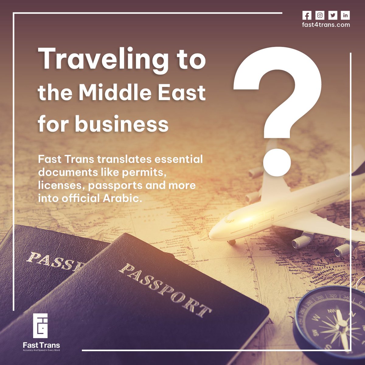 FastTrans21's tweet image. Traveling to the Middle East for business? Fast Trans translates essential documents like permits, licenses, passports and more into official Arabic

#FastTrans
#TranslationServices
#Localization
#LanguageSolutions`