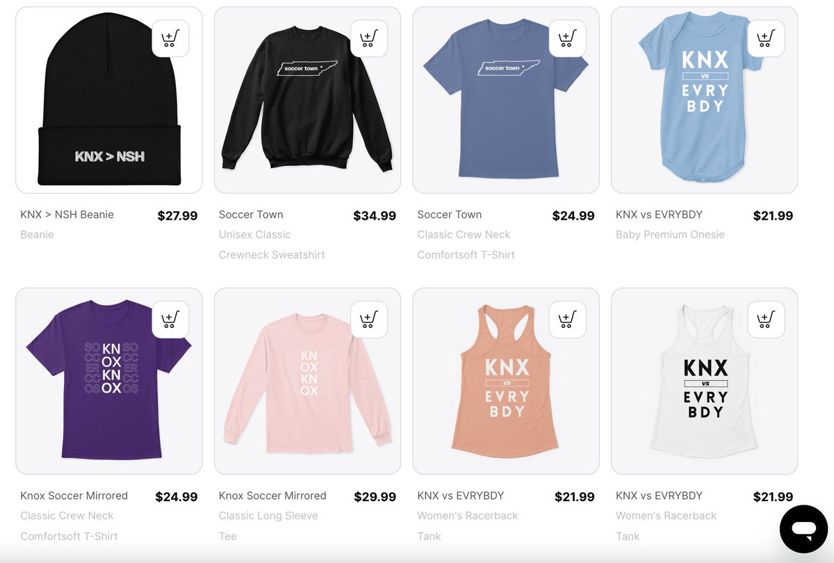 Hi guys. Not on here as much anymore since we're two old guys. But we launched a merch store for all #Knoxville soccer fans. Go and get 20% off your first purchase this holiday season. Thankful for your support. knoxsoccer.creator-spring.com