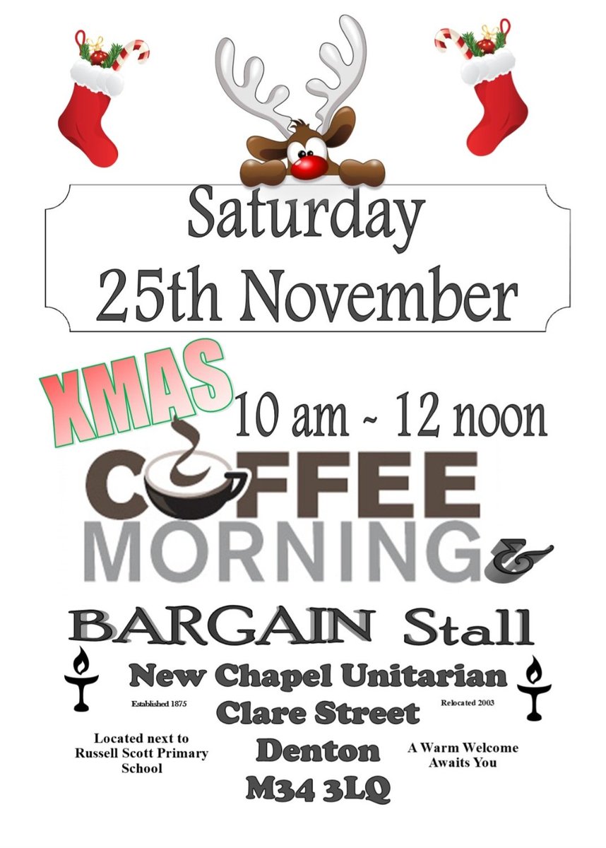 This weekend at New Chapel. Our monthly coffee morning with a festive feel. Sat 10-12 Sunday at 6pm - 7pm our monthly sound bath..de-stress and relax... booking essential
