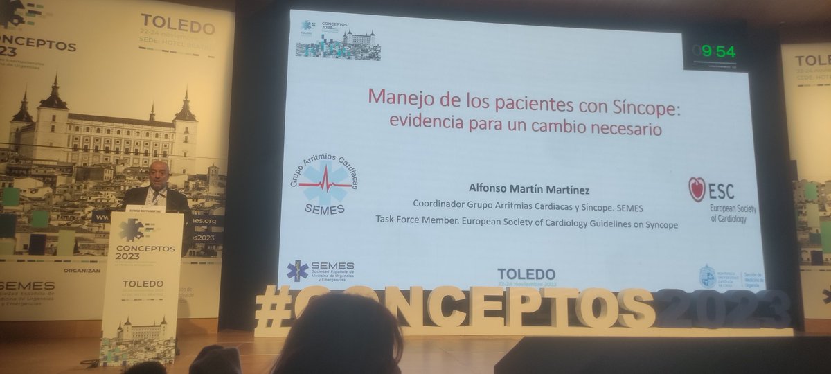 Manejo de los pacientes con síncope: evidencia para un cambio necesario. Dr. Alfonso Martín Martínez #Conceptos2023 @Arritmias_SEMES @SEMES_