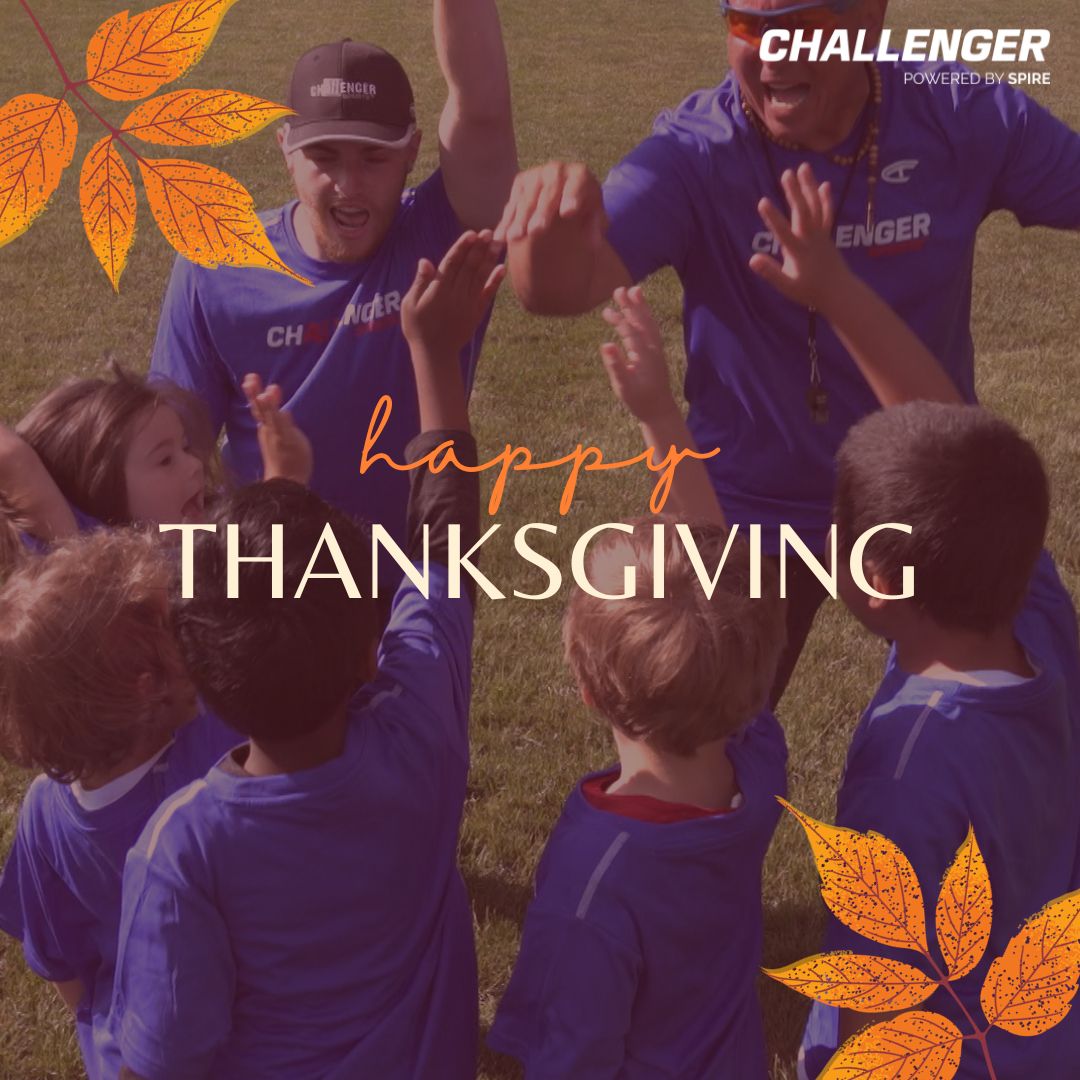 Whether you're watching the big game, playing a game of soccer in the backyard, or filling your plate with delicious food Thanksgiving is all about family. From the Challenger Sports family to yours, we hope you have a Happy Thanksgiving 🦃!