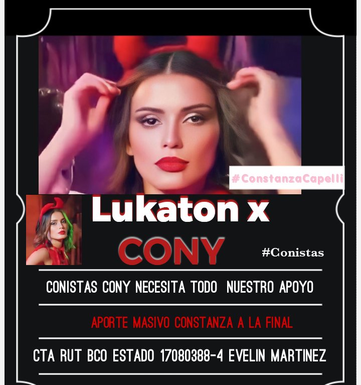 Yiyitaa_mart's tweet photo. 🛑Buen dia #Conistas hoy queda un dia menos para ver coronda a nuestra #QueenCony ✨.. Pero solo sera posible con nuestra union y apoyo..sigamos aportando a la lukaton Cony a la final🙏🙏
#GranHermano
#GranConstanza
#ConstanzaAl3331
#Cony
#Constanza3331
#LaResistenciaCapelli https://t.co/Az8xV9InNT