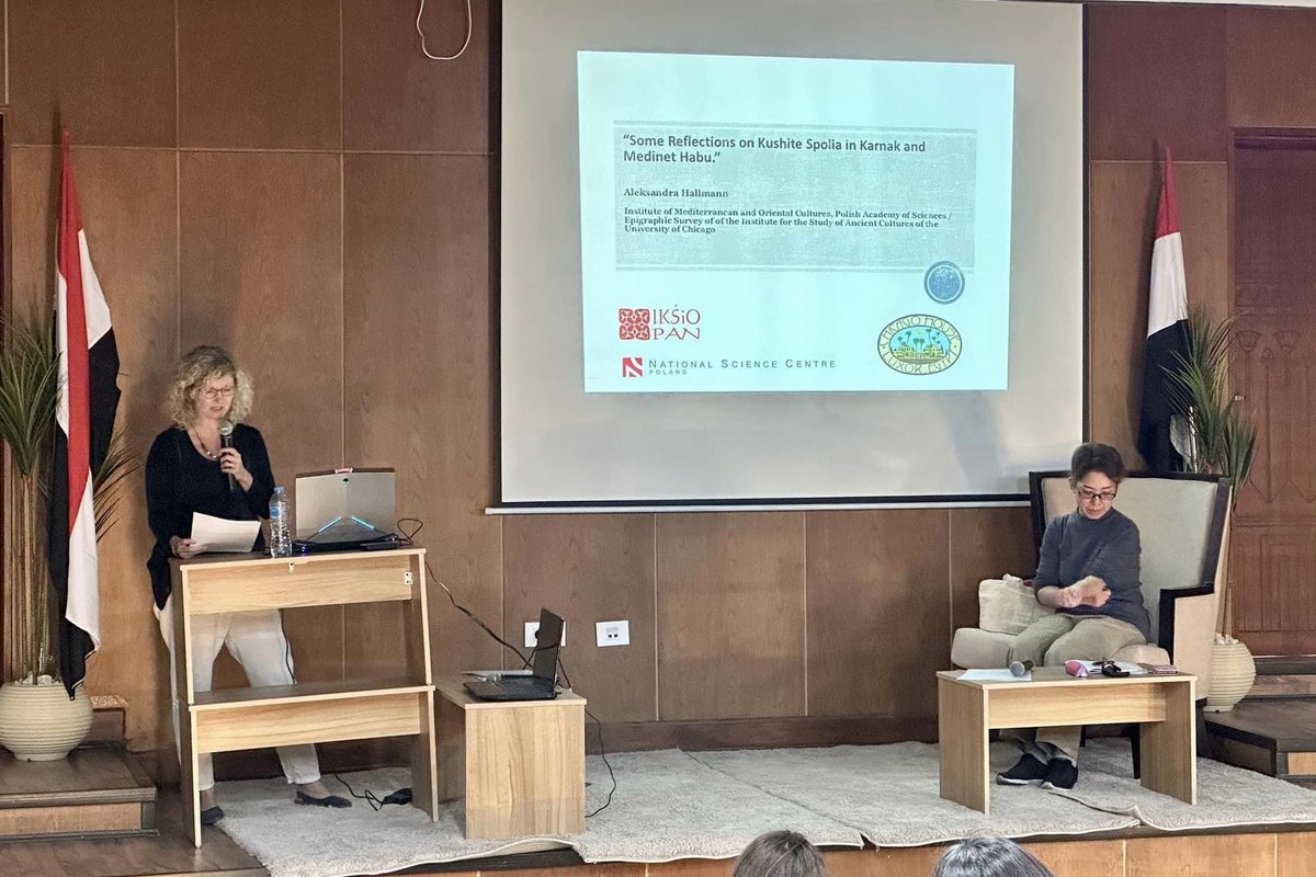alekshallmann's tweet photo. Delighted to participate in the ICOM CIPEG conference that celebrates its 40th anniversary and present paper “Some Reflections on Kushite Spolia in Karnak and Medinet Habu" based on my ongoing fieldwork conducted on both sites
#CIPEG #Egypt #AcademicTwitter #Karnak #MedinetHabu https://t.co/bi9n50o5kJ