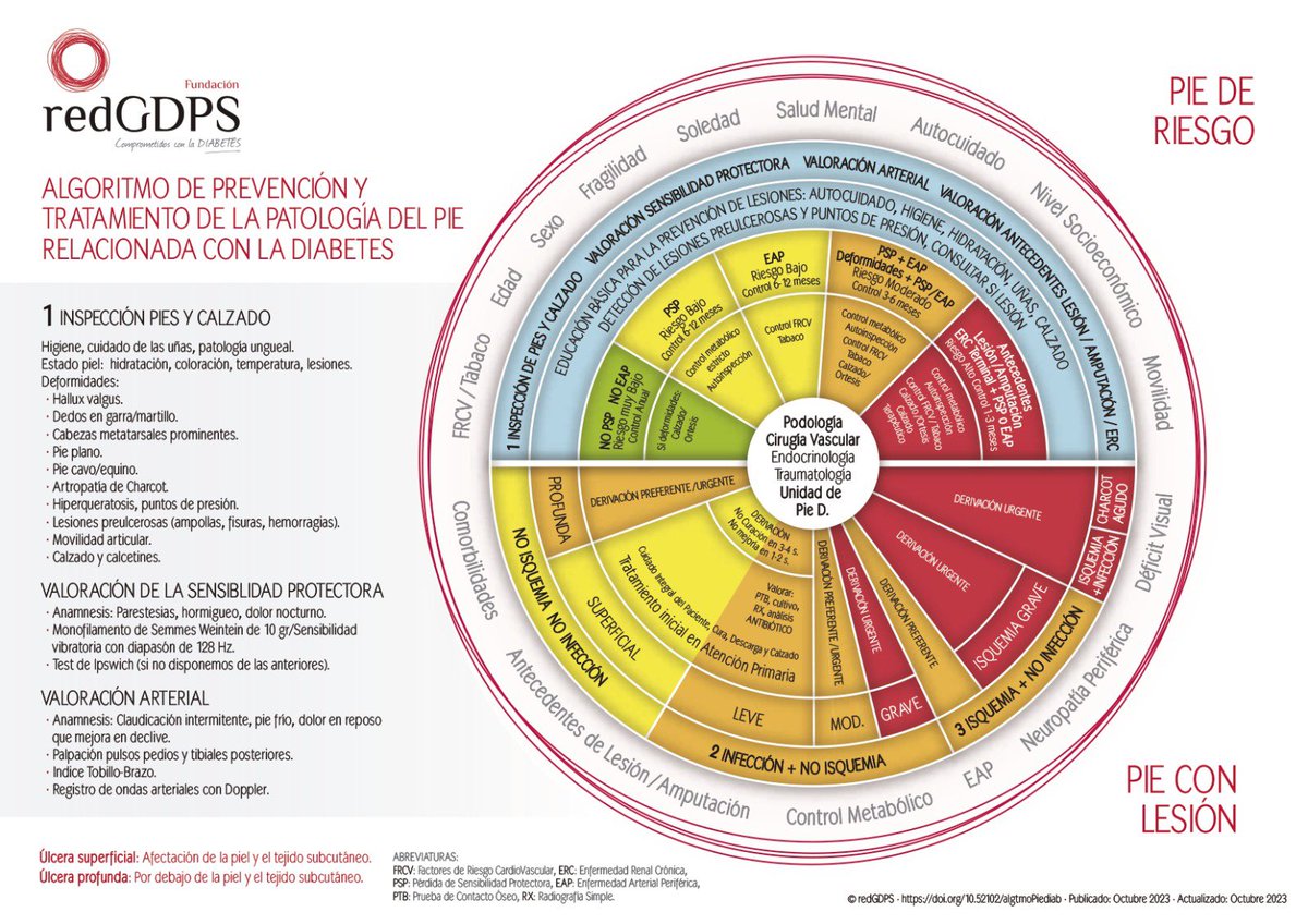 Un nuevo ovalo  de <a href="/redGDPS/">redGDPS Diabetes</a> 
Que trata de mejorar la atención a la persona con #diabetESP  que presentan #PieDM
Toda la información en 
redgdps.org/algoritmopiedi… 

#congresoRedGDPS