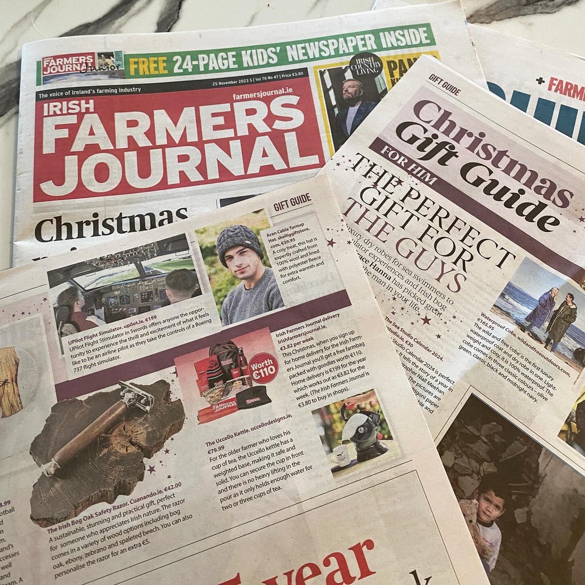 Today’s @farmersjournal published a #ChristmasGiftGuide for Him

Our #UccelloKettle made the cut and the team over at the Farmers Journal loved it 🥰  “Ideal for the older #farmer who loves his tea” they said: especially with the colder weather setting in.