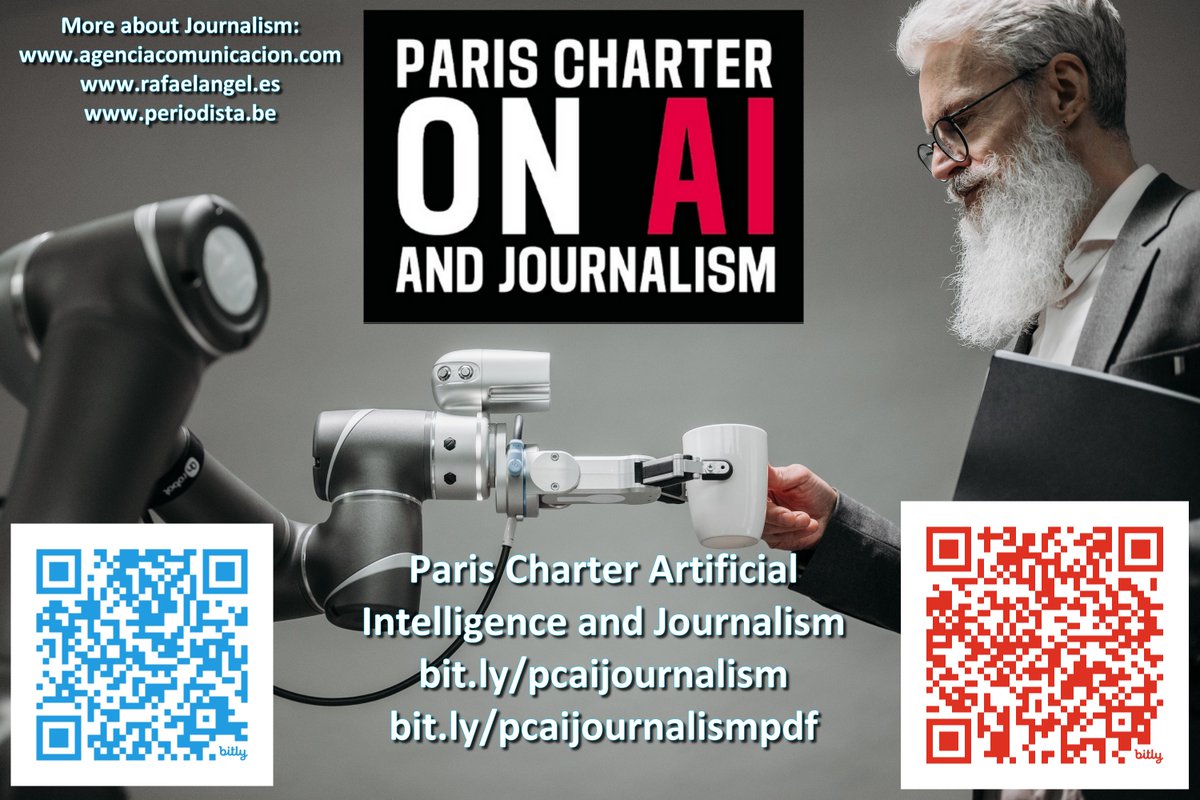 👁️👁️#Paris Charter on #AI #Artificial #Intelligence #ArtificialIntelligence and #Journalism #JournalismAndArtificialIntelligence #AIAndJournalism
bit.ly/pcaijournalism
bit.ly/pcaijournalism…

More about Journalism on:
agenciacomunicacion.com
periodista.be