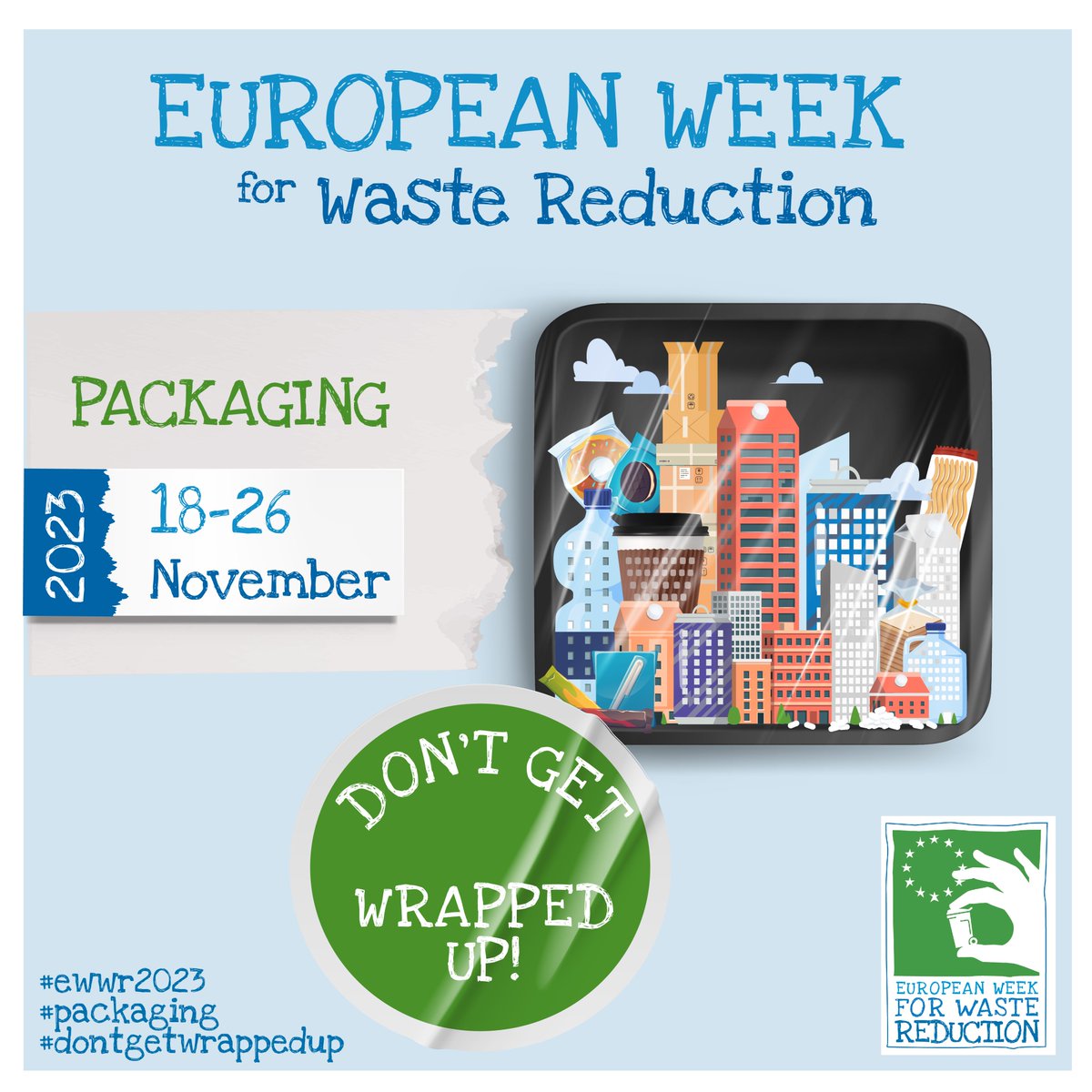 REDOL_EU's tweet photo. This year's EU Waste Reduction Week focuses on... #packaging!
📦#DYK that packaging constitutes a staggering 36% of municipal solid waste in the EU alone?
Learn more facts about #ewwr2023 here: https://t.co/9jUSulCkCn
#dontgetwrappedup https://t.co/K8bKpCneME