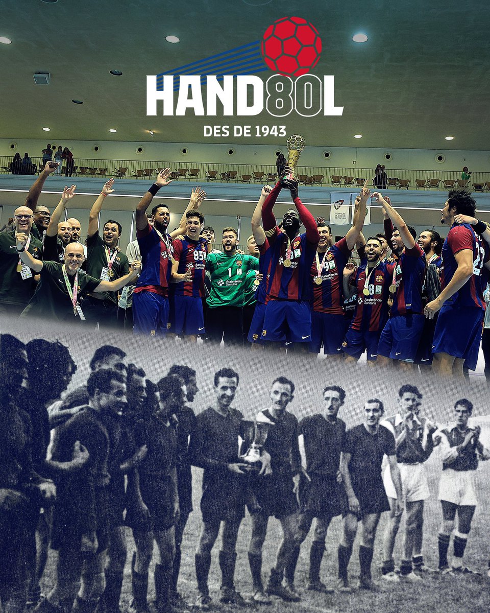Aquest dijous, 23 de novembre, es compleixen 8️⃣0️⃣ anys de la fundació de la secció d’handbol.

🔗 Un repàs a les vuit décades d’handbol blaugrana: barca.link/iXSY50QaGSr