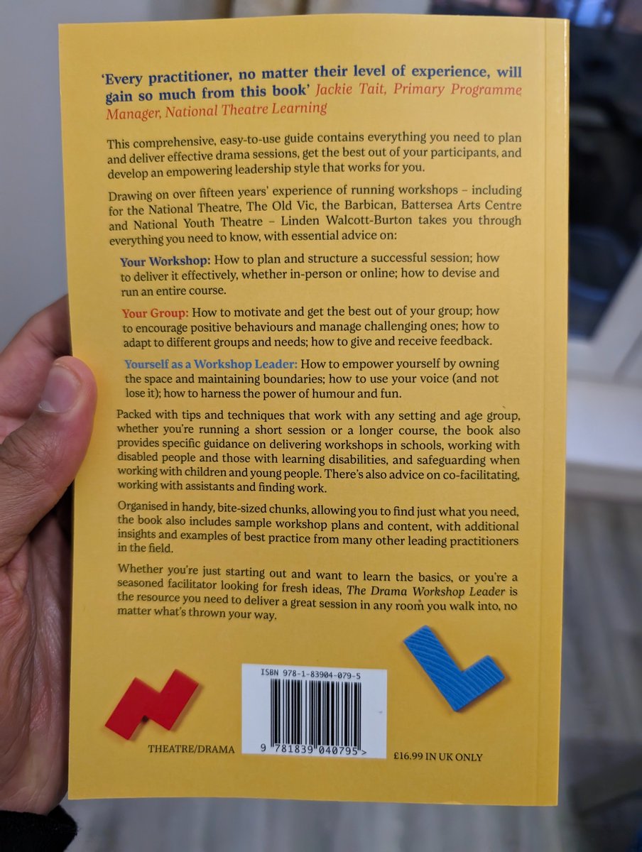 My book, 'The Drama Workshop Leader', finally launches today...! By <a href="/NickHernBooks/">Nick Hern Books</a>

It covers absolutely everything you might need to be the best drama facilitator you can be. Only managed to get my hands on it for the first time last night. Super proud!

nickhernbooks.co.uk/drama-workshop…