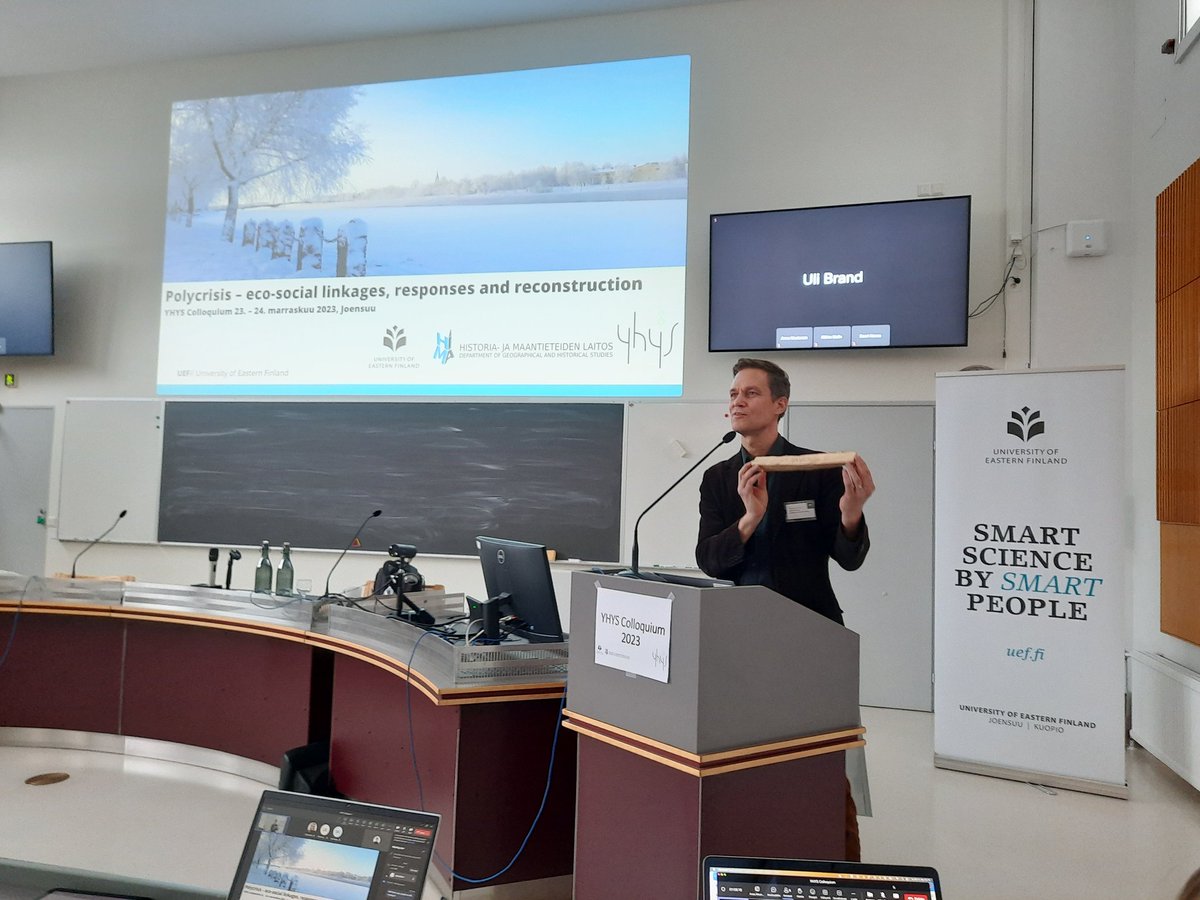 #Yhys2023 conference "Polycrisis - eco-social linkages, responses and reconstuction" was opened by <a href="/PeltonenLasse/">Lasse Peltonen 🇫🇮🇺🇦🇪🇺🇬🇪🇨🇦</a> <a href="/UEFGeoHistory/">Historia- ja maantieteiden laitos, UEF</a>