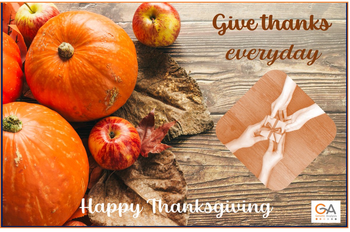 [#thanksgiving] 🙏<a href="/GeneticAnalysis/">Genetic Analysis AS</a> wishes our trusted U.S. partners and collaborators (<a href="/EagleBioscience/">Eagle Biosciences</a>, <a href="/DoctorsData/">Doctor's Data Inc.</a> ,among others) a moment of joy surrounded by their loved ones as well as a nice time to feel gratitude for all that is on our table. 🦃
#diagnostics #microbiota