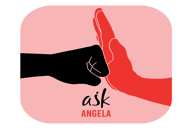 Roma's tweet photo. Sei una donna in pericolo? Entra nei negozi con questa immagine 👇 e chiedi di "Angela". 

Troverai commercianti formati dalla @poliziadistato  pronti ad aiutarti.   

Il progetto #AskforAngela sarà esteso a tutti i municipi di Roma.  

Info 👉https://t.co/ElTMXDClrW https://t.co/N1QBdgl8NT