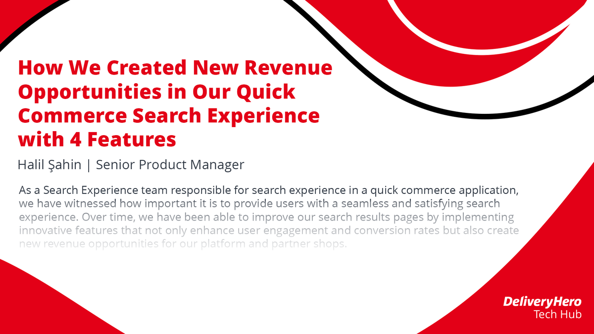 DHTechHub's tweet photo. Have you read the article “How We Created New Revenue Opportunities in Our Quick Commerce Search Experience with 4 Features’’ by our dear teammate Halil Şahin?

You can visit the link now to read and catch up!🚀

https://t.co/ryhwOVa5cH https://t.co/KRRodN0s3K