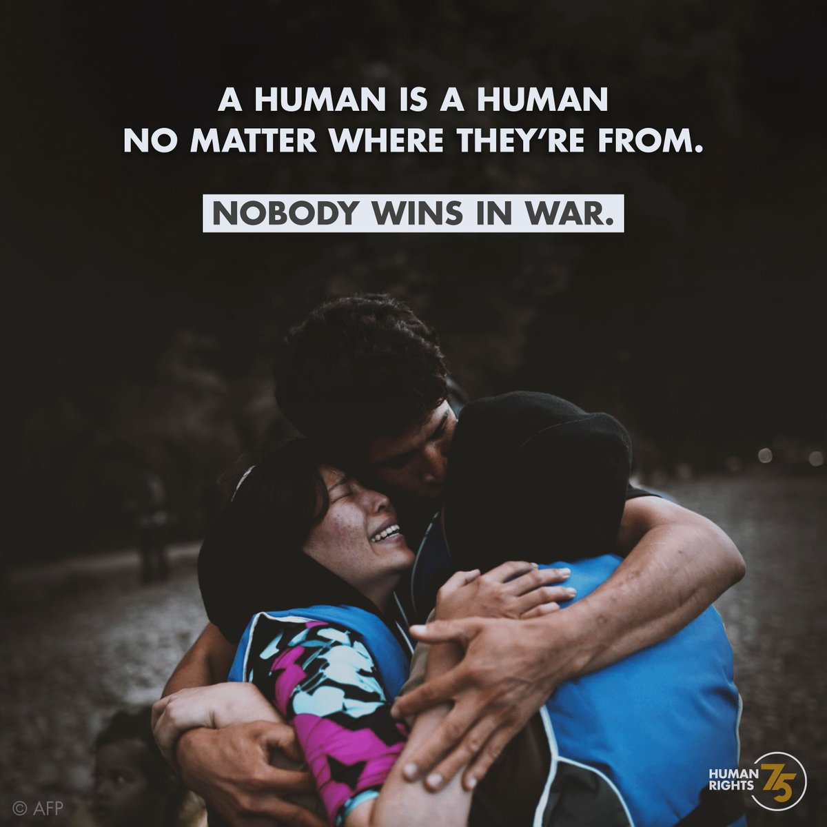 No division is worth the cost of human life &amp; suffering.

Nobody wins in war.

#Act4RightsNow #HumanRights75 
buff.ly/3RmeNGp